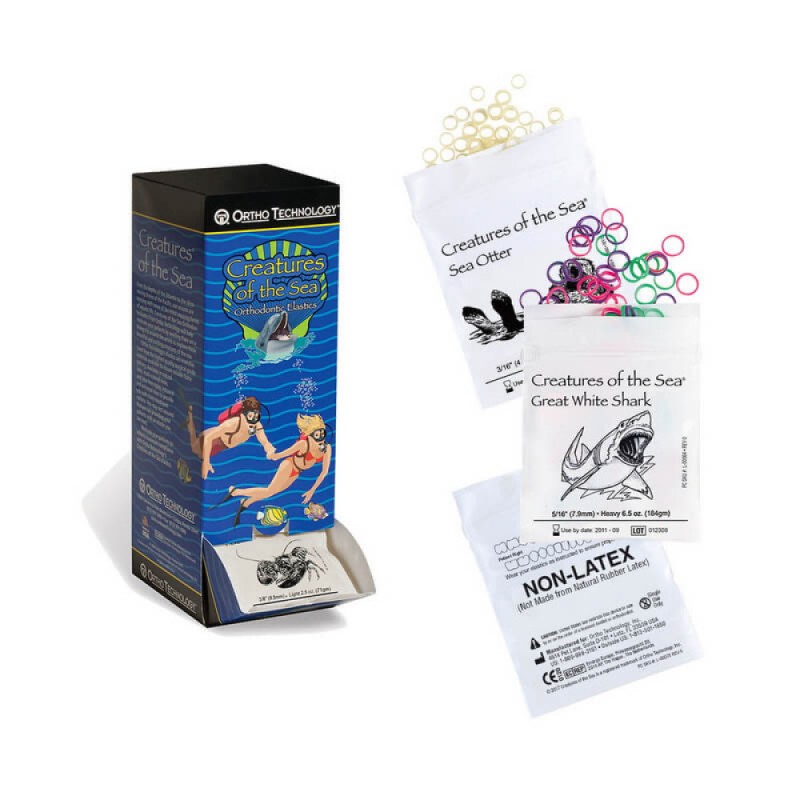 Elastics Amber Light 1/8" Lion Fish, PK/50