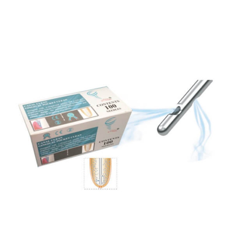 Double Vented Dental Irrigation Needle Brown 27g